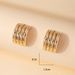 Women's Cold style exaggerated metal big earrings simple temperament elegant earrings _ipsvogv.com