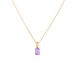 Women's Jewelry S925 Sterling Silver Natural Amethyst Peridot Pendant Necklace Female Niche Light Luxury Colored Gem Clavicle Chain_ipsvogv.com
