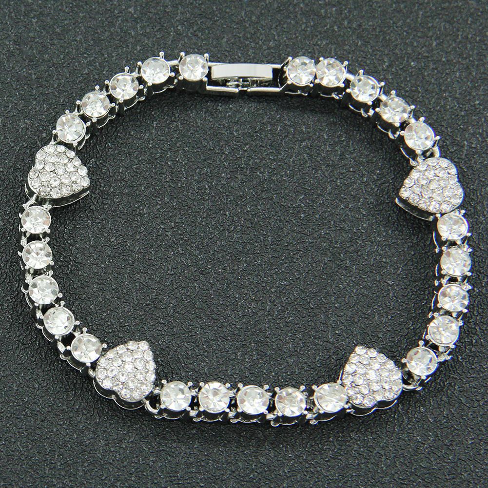 Hip Hop Style Personalized Splicing Peach Heart Rowed Diamond Necklace for Men and Women Rap Street Dance Cool Neck_ipsvogv.com