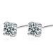 Hengli S Hot Style Silver Jewelry Bull Head Mosang Stone Earrings Open Four Claw Inlaid Lover Gift_ipsvogv.com