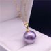 Large Round Natural Powder Pendant, Necklace, Women's Jewelry Gift, Chain, Gold Holder, White Pearl Silver Holder_ipsvogv.com