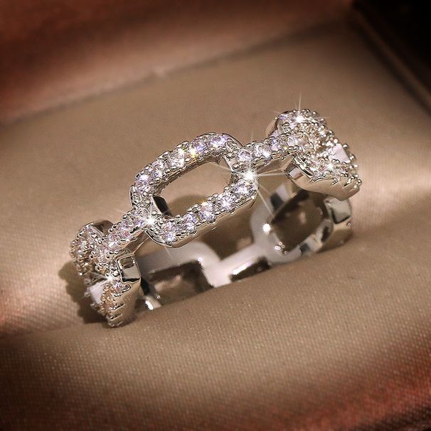 Premium sense niche design full of diamond love ring fashion personality Instagram index finger ring_ipsvogv.com