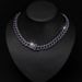 Men’s Jewelry Set Fashion Personality New Alloy Retro Full Diamond Purple Bracelet Niche Light Luxury Cool Shiny Hip Hop Cuban Necklace_ipsvogv.com