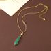 Lossyrow Water Drop Peacock Stone Pendant Necklace Autumn and Winter, High Light Luxury, Small Personality, Sweater_ipsvogv.com