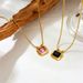 retro geometric zircon pendant necklace Light luxury niche octagonal sugar cube clavicle chain necklace_ipsvogv.com