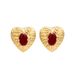 Earrings Sterling Silver Red Zircon Love Ear Buckle Light Luxury Autumn And Winter Niche Ins Earrings Women's High-end Jewelry_ipsvogv.com