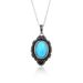 Bohemian Natural Turquoise Pendant Necklace Stone_ipsvogv.com