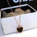 Womens Summer New Love Heart Pendant Necklaces Jewelry Korean Cute Sweet Designer Double Side Short Link Chains Choker_ipsvogv.com