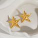 Women's Jewelry Gold Plated Titanium Steel Starfish Beach Necklace Earrings Set_ipsvogv.com