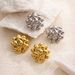 Hot Selling Spot INS Gold Plated Titanium Steel OOTD Water Drop Sun Flower Earrings_ipsvogv.com