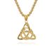 Nordic Viking triangle knot double headed snake titanium steel necklace cold neutral style eternal knot stainless steel pendant pendant_ipsvogv.com