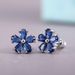 Cao Shi's New Style Of Fresh Japanese Korean Student Temperament, With Zircon Inlaid Small Flower Women's Earrings And_ipsvogv.com