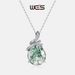 Snake coiled natural green moss stone pendant female S925 silver inlaid water grass agate pendant_ipsvogv.com