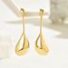 Oune Fashion Commuter Style Geometric Water Drop Earrings Female Personality Niche Irregular Design Versatile Earrings Female_ipsvogv.com