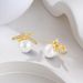 S925 sterling silver exquisite temperament bow pearl earrings niche high end French retro earrings elegant temperament_ipsvogv.com
