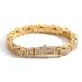 Men’s Jewelry Set Fashion Hip Hop Byzantine Bracelet Micro Inlaid Zircon Chain Three Dimensional Men's Personality Trend Niche Bracelet_ipsvogv.com