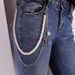 Simple Versatile Stainless Steel Butterfly Waist Accessory With Cool Style Handmade Pearl Bag Decoration And Pants Chain_ipsvogv.com