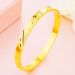 New Buckle Vietnamese Sand Gold Bracelet Women's Brass Gold-plated Frosted Open Bangle Jewelry_ipsvogv.com