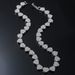 New heart-shaped diamond studded Cuban necklace, hip-hop style bracelet, trendy men's punk accessory_ipsvogv.com