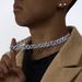 Hip hop necklace 15mm Internet celebrity Miami Cuban chain shaped heavy duty full diamond alloy hip hop men's jewelry_ipsvogv.com
