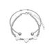 Simple Metal Texture Bracelet Two-piece Set For Women's Fashion Temperament, Best Friend Peach Heart Accessories,_ipsvogv.com