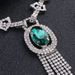 Wedding full diamond bride set chain European and American high-grade earrings necklace wedding accessories_ipsvogv.com