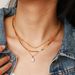Simple Natural Amazonite Moonstone Rhodonite Pendant S925 Silver Plated Gold Necklace_ipsvogv.com