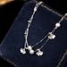 Sansheng Lucky Light Romantic For Girlfriend, Best Friend, Student Gift New Double Layer Round Bead Ginkgo Leaf_ipsvogv.com