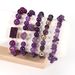 8 cm Purple Crystal Round Beads Natural Stone BeadedBracelet Female Elastic Adjustable_ipsvogv.com