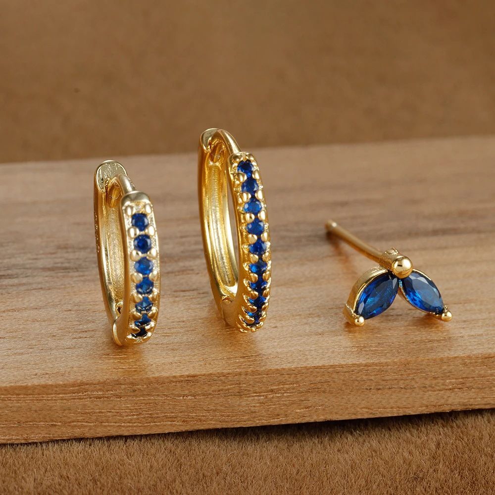 Women's Jewelry Temperament And Elegant Fashion Set Devil Eye Earrings Ear Clips Trendy Earrings 3 Piece Set Earrings_ipsvogv.com