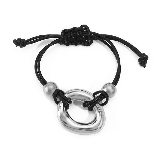 N111669 Personalized Design, Irregular Circle Pendant Necklace, Elegant and Simple Knot Tie Neckchain_ipsvogv.com