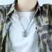 Men's Jewelry Personality Retro Six Word Mantra Totem Cylindrical Stainless Steel Pendant Necklace_ipsvogv.com