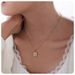 eight pointed star shell pendant necklace personality simple pendant jewelry female stainless steel_ipsvogv.com