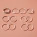 12 Piece Set Of Geometric Ring, Silver Moon, 8-shaped V-shaped Star, Personalized Women's Ring_ipsvogv.com