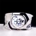 Fashionable Side Symmetrical Diamond Inlay Personalized Ring, Slightly Set With Domineering And Charming Men's Ring_ipsvogv.com