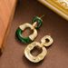 French Exquisite Fashionable Small Fragrance Style Drip Oil Enamel Earrings, Women's High-end Feeling, Light Luxury And_ipsvogv.com