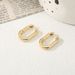 INS U-shaped Glossy Personality Earrings High-end Geometric Square Alloy Ear Cuffs For Women_ipsvogv.com