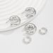 Round tube hollow ear clip earrings set for women C shaped smooth metal wind ear clip earrings_ipsvogv.com