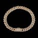 8mm Single Row Full Diamond Cuban Chain Hip-Hop For Men High-End Zircon Bracelet Accessories_ipsvogv.com