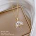 【 Titanium Steel 】 Stranded Ginkgo Leaves Of Diamonds, Light Luxury Temperament, Gorgeous Full Diamond Necklace, Women's_ipsvogv.com
