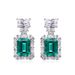 Bright Colored Gemstone Retro Earrings S925 Silver Inlaid Cultivated Emerald Earrings Light Luxury All Match_ipsvogv.com