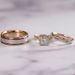 Green Sky Rose Gold Three Piece Set Zircon Full Diamond Women's Pair And Men's Ring With Colorful Sparkling Luxury_ipsvogv.com