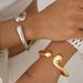 Texture Metal Smooth Water Drop Hug Fashion Ins Style Cross Spring Buckle Open Bracelet_ipsvogv.com