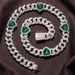 Novel Love Inlaid Cuban Necklace Women Colorful 12mm Hip hop Metal Chain Hip hop Street Rap Jewelry_ipsvogv.com