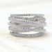 Cao Shi's New Trendy Multi-layer Cross With Lines Women, Micro Inlaid Zircon Engagement Gift, Fashionable Ring For Women_ipsvogv.com
