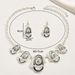 American hip-hop earrings long necklace set with personalized drip oil design, diamond studded earrings, light luxury_ipsvogv.com