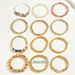 Geometric New Style Multi layer for Women's Niche Skewer, Stone Design, High quality Handstring, Versatile Bracelet Set_ipsvogv.com