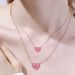 Sweetheart Necklace Female Light Luxury Love Pendant Niche Clavicle Chain New Pink Love Necklace_ipsvogv.com