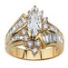 Sanjie Jewelry Irregular Horse Eye Shaped Ladder Square Zircon Men's Ring_ipsvogv.com