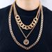 European And American Jewelry New Simple Multi-layer Fashion Versatile Relief Queen Portrait Pendant Alloy Necklace Women_ipsvogv.com